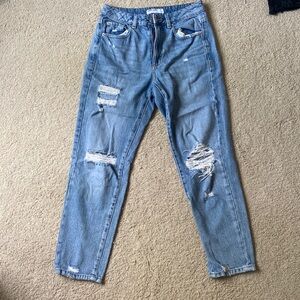 Ripped mom jeans